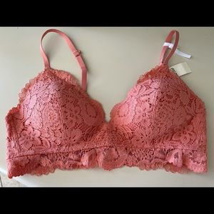 Aerie Wireless Coral Bra 36B NWT